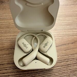 Shokz Cream Wireless Headphones Earbuds Over Ear